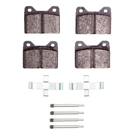 Dynamic Friction Co 3000 Semi-Metallic Brake Pads Hardware Kit, Low Dust, 100% Copper Free, 100% Asbestos-free, Front 1311-0108-01